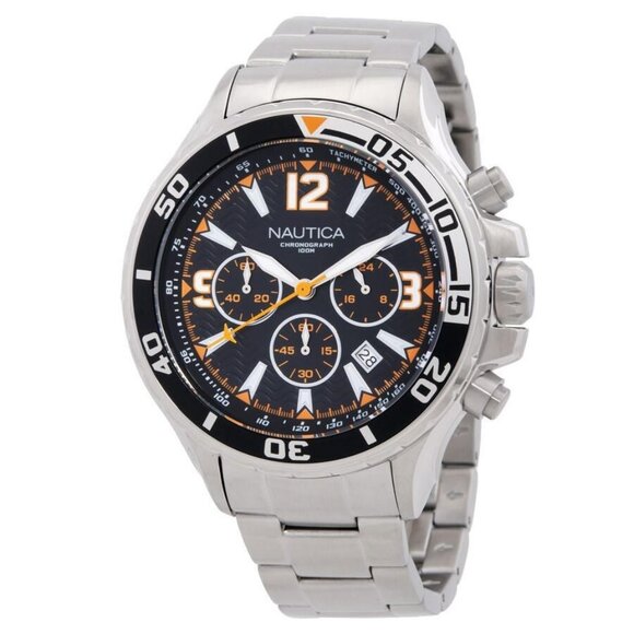 FX03829B NWT Nautica Fashion Men's Quartz Steel Authentic Watch - Picture 1 of 3